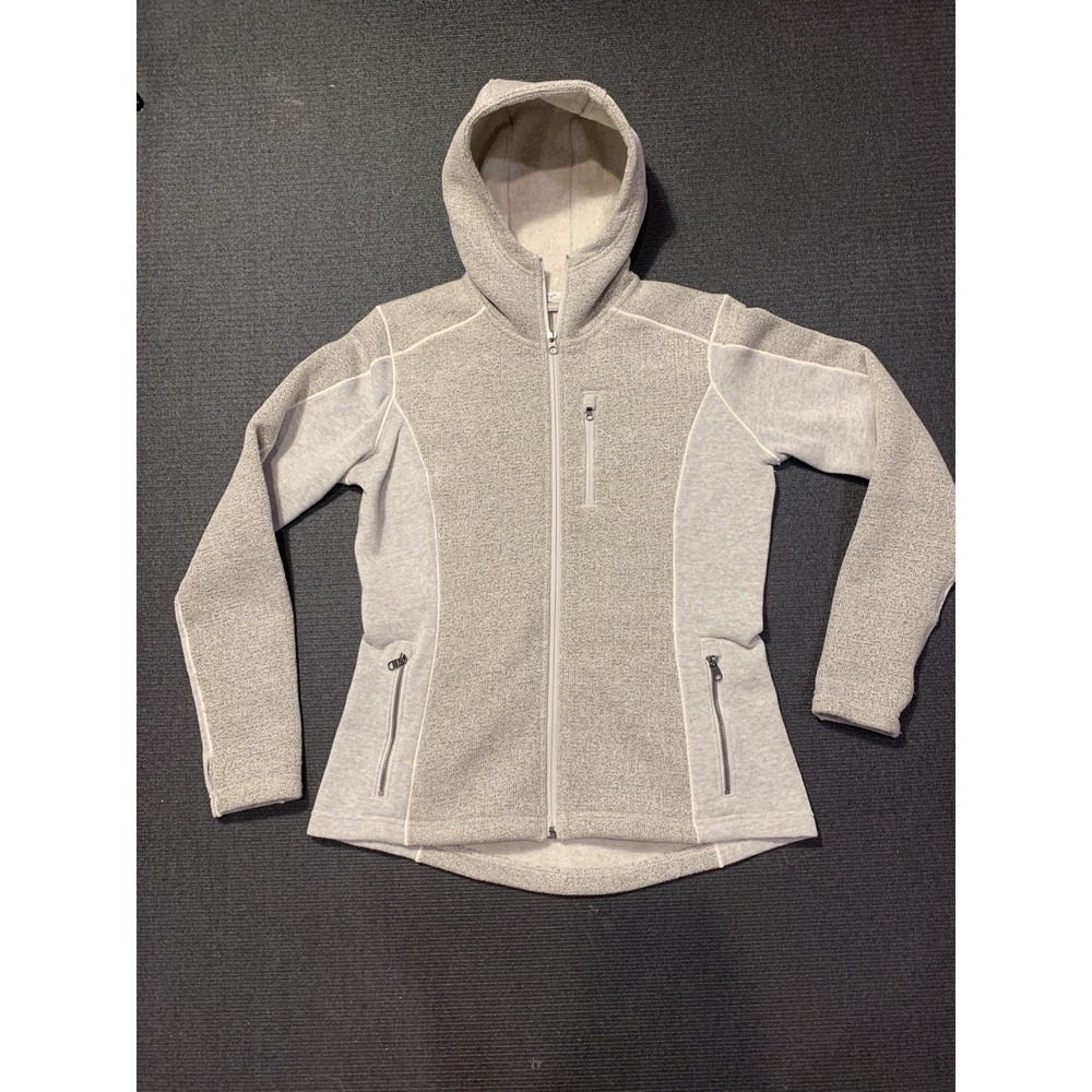 Kuhl Tan Natural Revive Full Zip Hoodie Fleece Hiking Warm Size Small